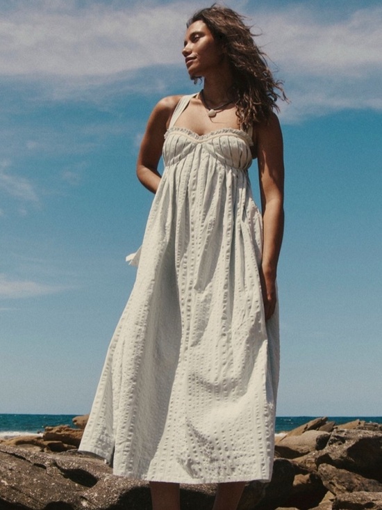 Free People Dresses & Skirts - Free People Free-Est Poppy Cotton Seersucker Midi Dres